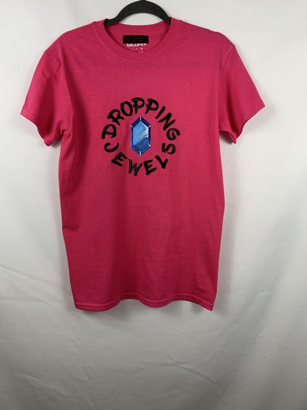 Embroidered Pink Tee ( Diamond) - Image 3