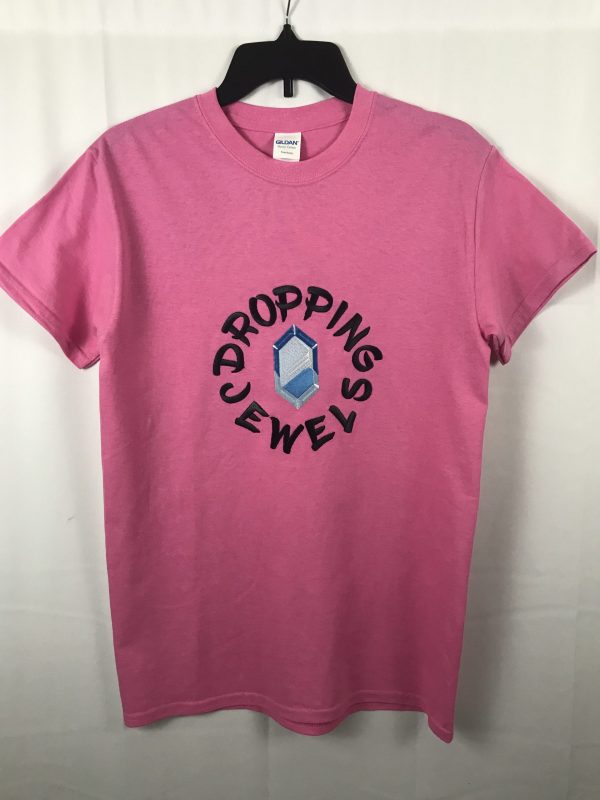 Embroidered Pink Tee ( Diamond)