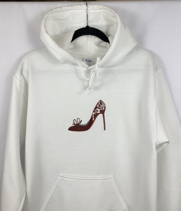 White Hoodie With High Heel