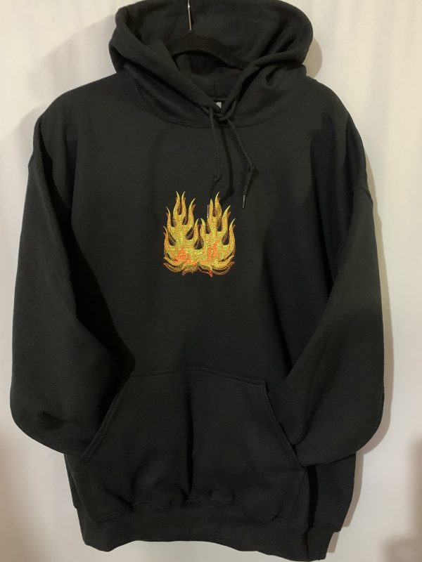 Black Pullover Hoodie(Fire)