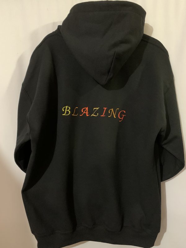 Black Pullover Hoodie(Fire) - Image 5