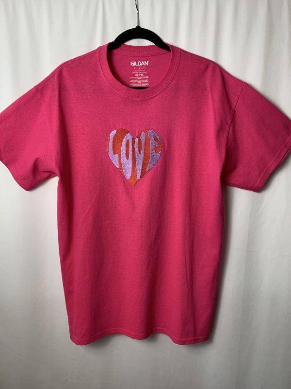 Pink Tee Shirt (Love Heart)