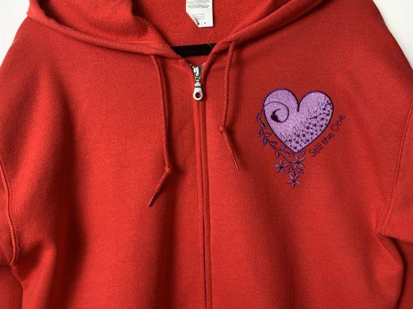 Red Zip Hoodie (Purple Heart) - Image 4