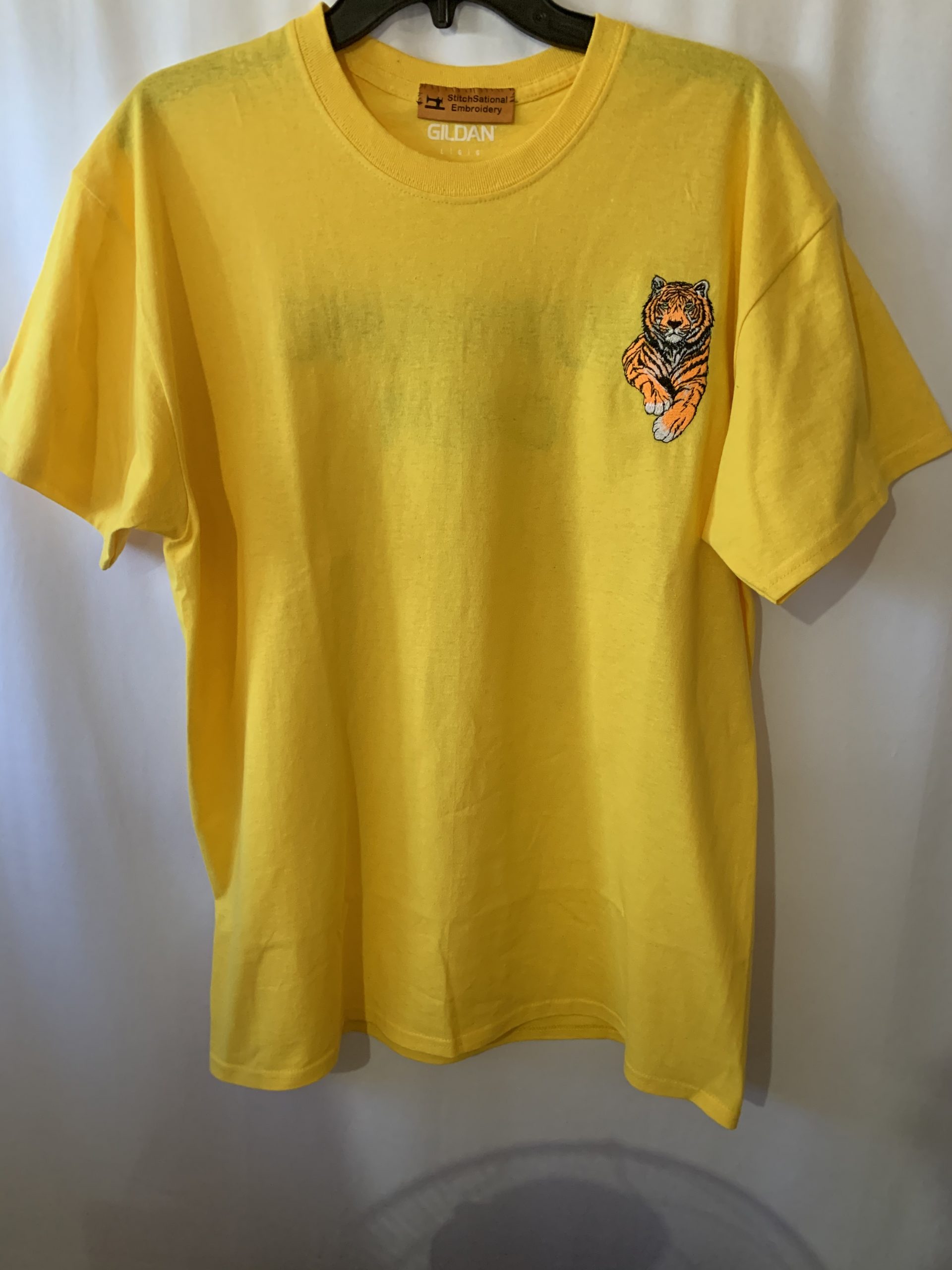 Yellow Tiger Tee - Stitch Sational