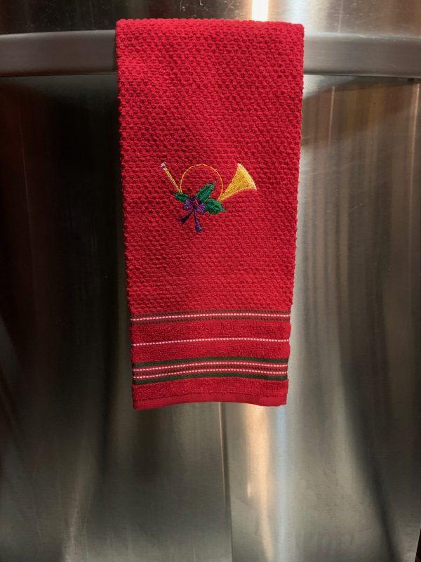 Red Embroidered Kitchen towels - Image 3