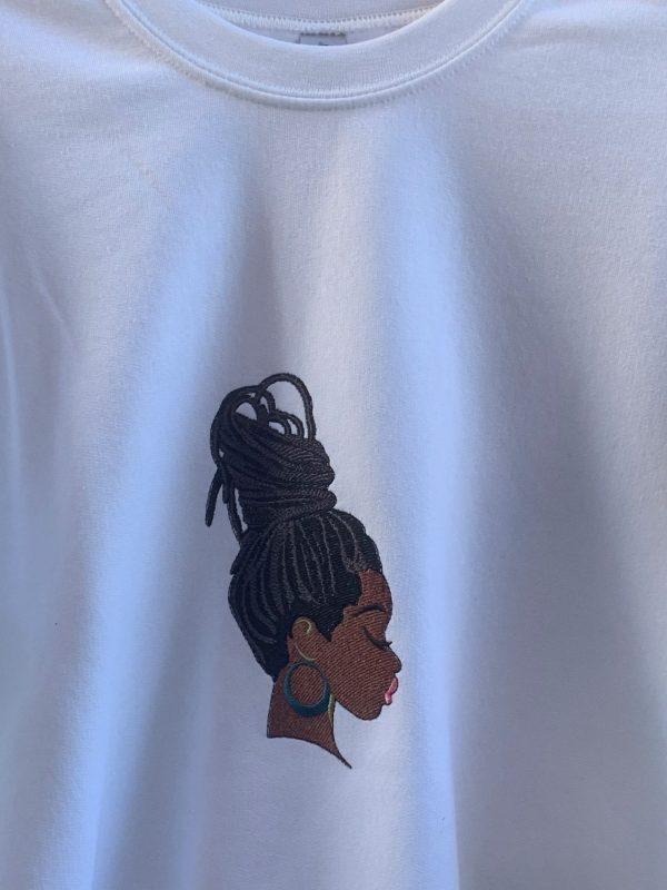 White Crewneck(Afro Braids) - Image 5