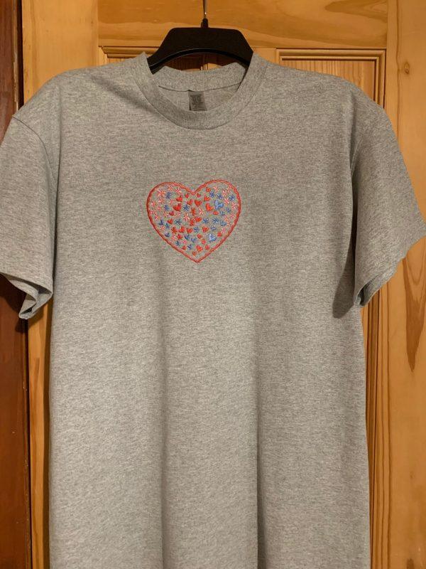 Gray Tee (Valentine Hearts)