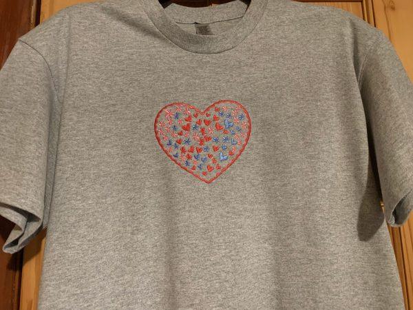 Gray Tee (Valentine Hearts) - Image 4