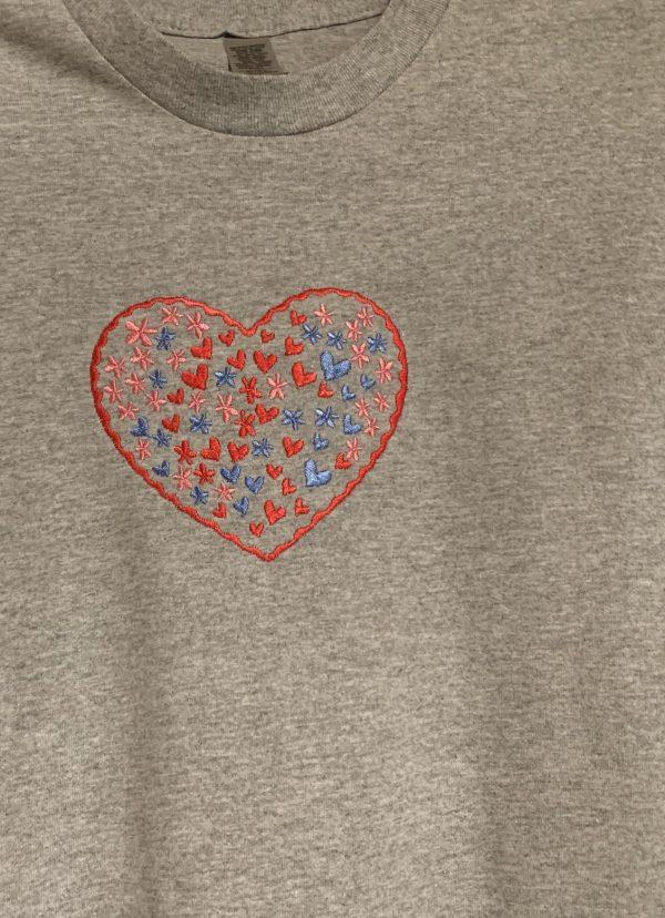 Gray Tee (Valentine Hearts) - Image 5