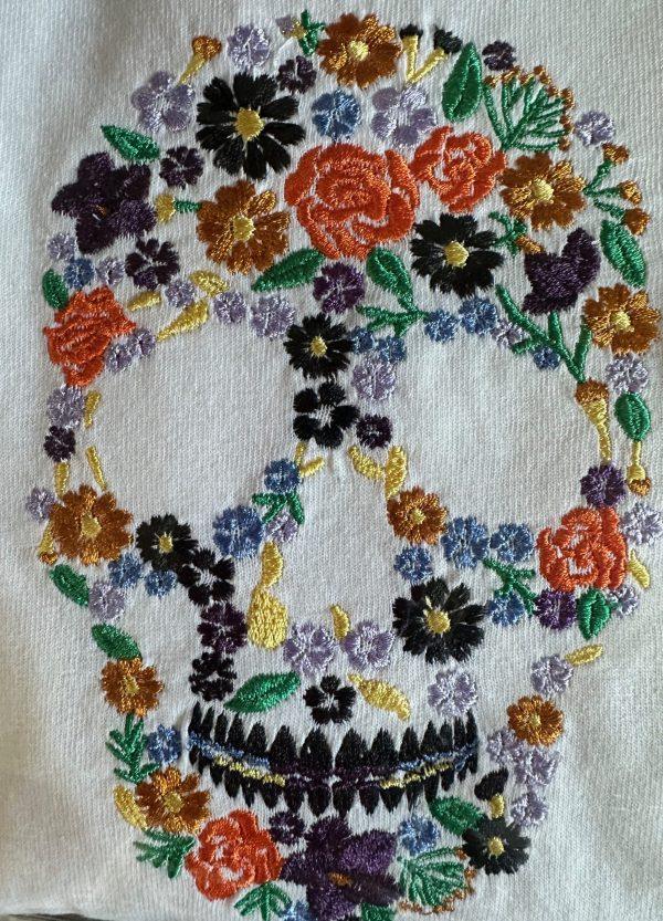 White Tee (Floral Skull) - Image 5