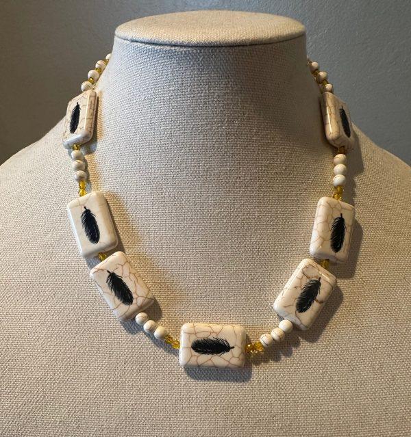 Stone and Glass Beaded Necklace Set - Image 4