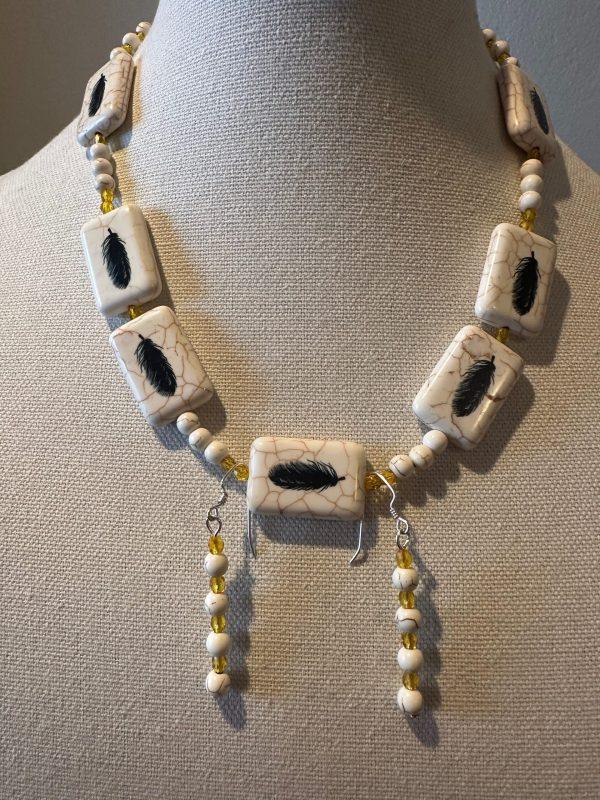 Stone and Glass Beaded Necklace Set - Image 2