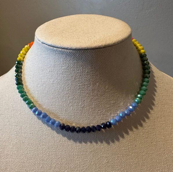 Rainbow Colored Beaded Choker - Image 3