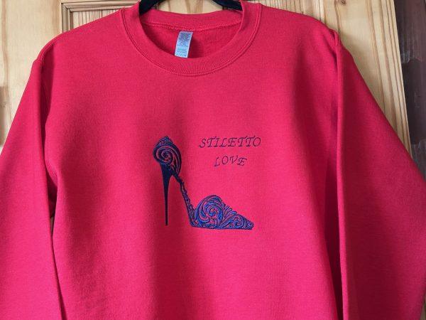 Red Crewneck(Stiletto Love) - Image 2