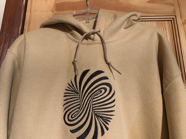 Tan Hoodie(Swirl Design)